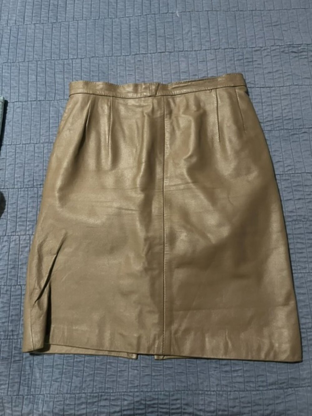 Leather Skirt Neutral Brown (camel) Fully Lined